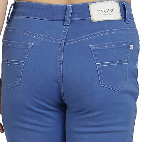 Image of FCK-3 Stretchable Denim Pencil Fit Regular Fit High Waist Jeans for Women