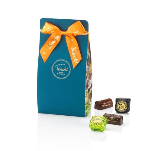 Venchi - Colección Murrine - Paquete regalo con surtido de bombones Chocoviar y Minilingotes, 403 g - Con «Avellanas del Piamonte» - Idea de regalo - Sin gluten