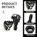 Titwaye 2 PCS Front Windshield Washer Nozzles, Double Holes Wiper Washer Nozzles, Nylon Straight Column Windshield Sprayer Jet, Universal for Most Cars, Trucks (Black)