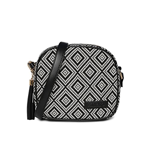 Image of KLEIO Jacquard Spacious Sling Bag for Women with Polyester Lining | Crossbody Bag for Girls with Adjustable Shoulder Strap | Suitable for Travel & Everyday Use