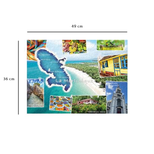 Puzzle 500 pièces : Carte postale de La Martinique Ravensburger Nathan - vue 7