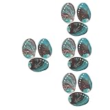 Yardwe 4 Ensembles Ornements Décoratifs en Coquille D'ormeau en Coquille Naturelle Coquilles D'aquarium Palourde Couverts De Table Porte- Tache De Coquille D'ormeau 3 Pièces * 4