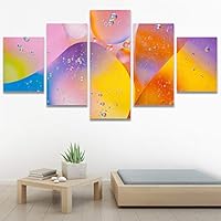 SIGNWIN 5 Panel Canvas Wall Art Modern Art 3D Abstract Abstract Brushstroke Contemporary Digital for Home Decorations Ready to Hang - 60