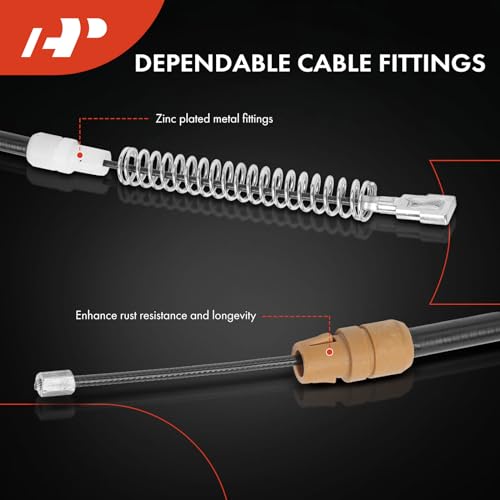 A-Premium Rear Driver and Passenger Side Parking Brake Cable Assembly Compatible with Chevrolet & GMC Models: Silverado 1500, Silverado 2500 HD 3500 HD, Sierra 1500, Sierra 2500 HD 3500 HD, 2-PC Set by A-Premium - Image 5