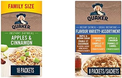 QUAKER Apples & Cinnamon Family Pack Instant Oatmeal (18 Packets ...
