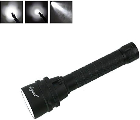 Yueling@ 6500Lm Diving Underwater 100m Flashlight By 5x XM-L L2 LED Flashlight 5 LED Dive Flashlight Lamp Torch Magnetic Push Battery Configurations: 2x18650 (Not Include)