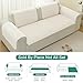 Foxdecor Couch Arm Covers Sofa Arm Cover, Arm Chair Covers Set of 2, Non-Slip Chair Arm Covers, Arm Rest Cover for Sofa, Armchair Slipcovers Couch Protector (Cream White 20x20 inch)