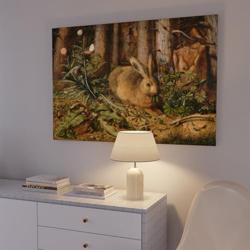 Tableau A Hare in The Forest de Hans Hoffmann | Toile 61x91 cm - 7