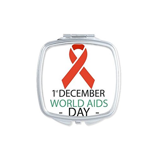 Miroir de poche SIDA VIH symbole solidarité 1er décembre journée mondiale cadeau portable mignon