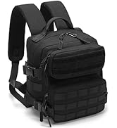 ONE WVW PIN Mini mochila para mujer, mochila pequeña de senderismo de 9 litros para gimnasio, viajes, campamento (negro)