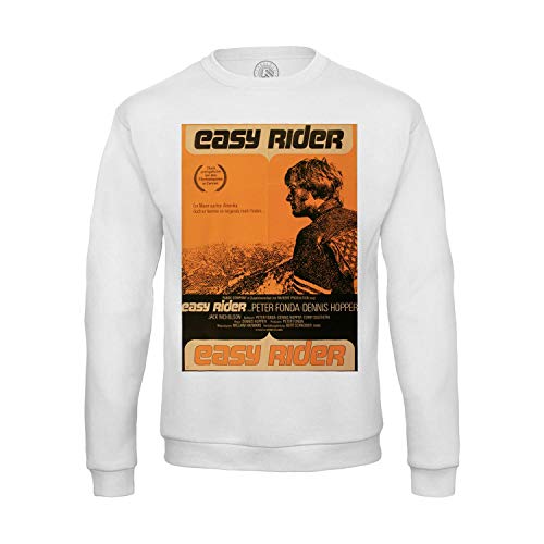 Sweat Shirt Homme Vieille Affiche Allemande de Film Easy Rider Rétro Poster Cinéma Vintage