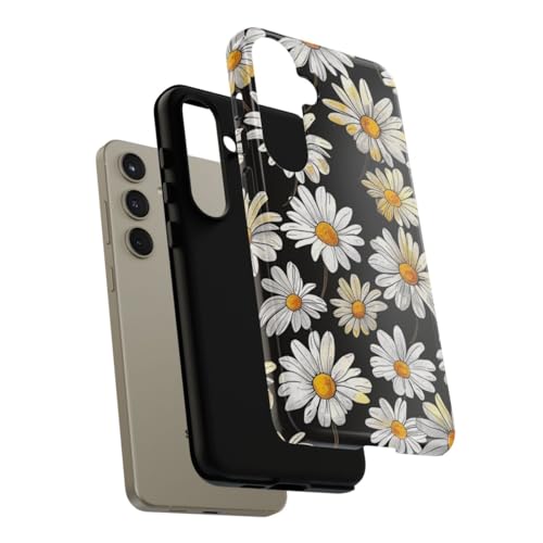 Coque Samsung S24 Plus fleur blanche rigide brillante antichoc - 4