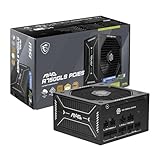 MSI MAG A750GLS PCIE5, Fully Modular Compact Gaming 750W Power Supply, 80+ Gold, ATX 3.1 & PCIe 5.1 Ready, Native Dual-Color 12V-2x6 Cable, Low-Noise, Embossed Jacket Cables, 10 Year Warranty