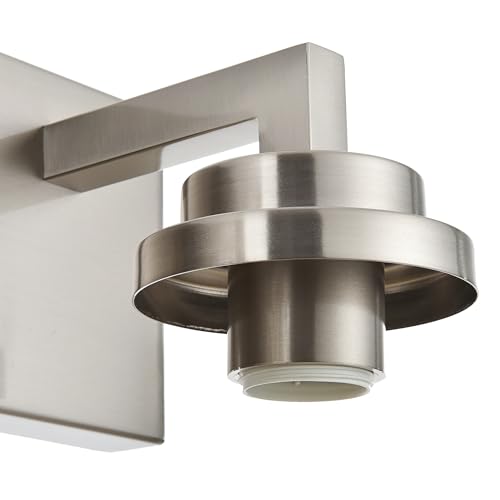Image of MELUCEE 3-Light Vanity Lights Brushed Nickel with Clear Glass Shade, Modern Bathroom Light Fixtures Industrial Wall Light for Bedroom Kitchen Living Room