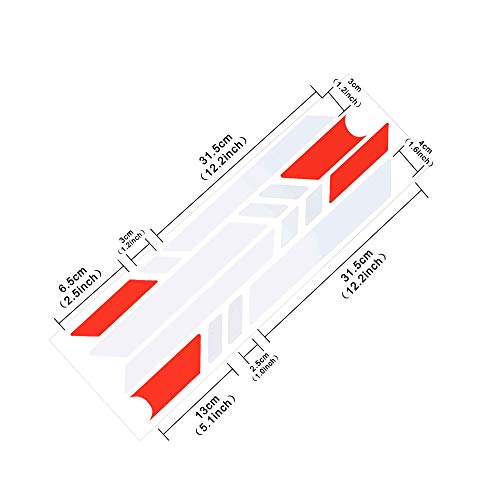 Atuka Sctooer Adesivo Riflettente Adesivo Laterale...