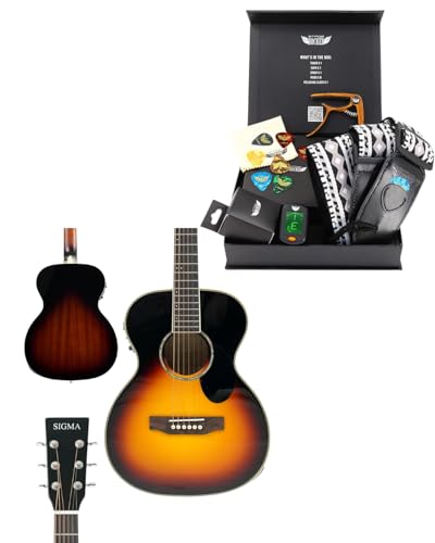 SIGMA 36.5” Acoustic Electric Guitar + Guitar Accessories Gift Box