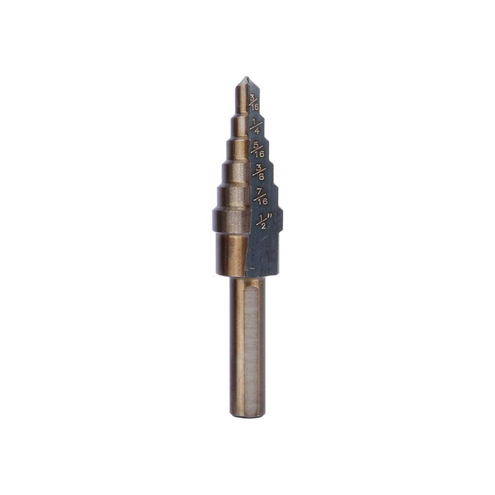 Lot de 50 Forets Étagés HSS, Revêtement TI, Tige Hexagonale, Foret Conique avec Design Rainuré
