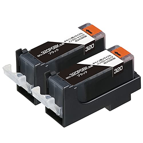 エコリカ キヤノン BCI-320PGBK2P対応リサイクルインク ブラック2本パック ECI-C320B2P 残量表示対応