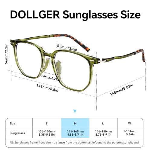 Image of Dollger Blue light Glasses for Women Men Oversized Anti Blue Light Blocking Glasses Frame Eye Strain Computer Eyewear