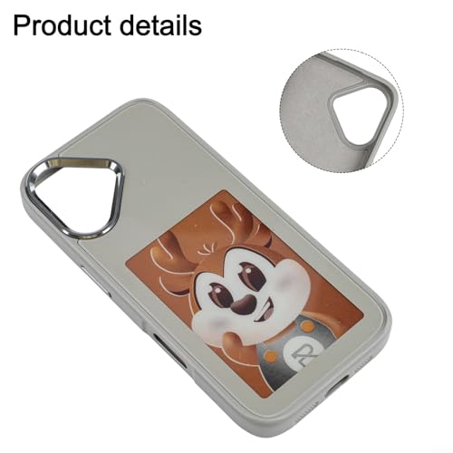 Coque personnalisable e-paper iPhone 16 Pro Max en finition gris technologique - 5