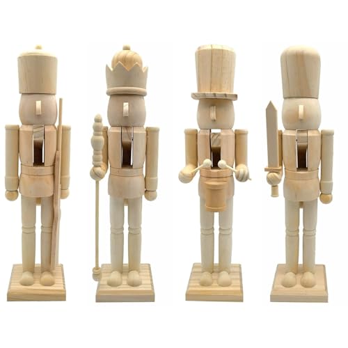 Generisch Unlackierte Figur aus Holz zum Selbstgestalten 40cm, 4er...