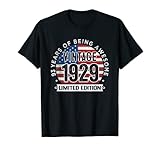 934 bandera rd Camisetas vintage de 1929 con la bandera de Estados Unidos para hombres y mujeres, impresionantes desde 1929, traje de cumpleaños único de edición limitada. Vintage 1929, lo mejor de 1929, hecho/nacido en 1929 93 regalos de cumpleaños clásicos 1929 edición limitada, traje de cumpleaños de 93 años