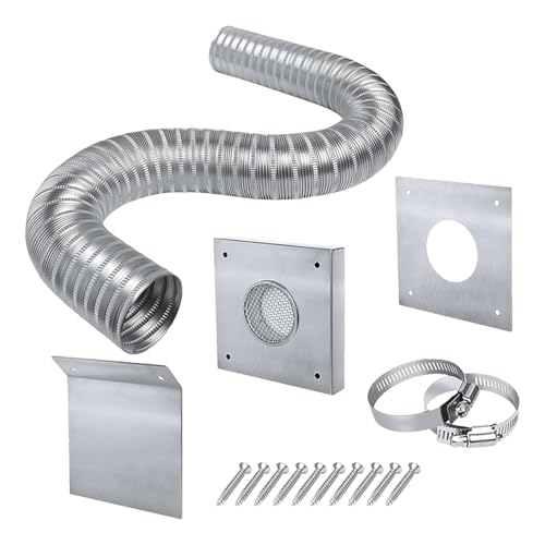 Piezas de repuesto para calentador espacial, kit de admisión de aire para estufa de pellets - Tubo de ventilación resistente al óxido | Kit de entrada de aire Juegos de herramientas para chimenea Dise