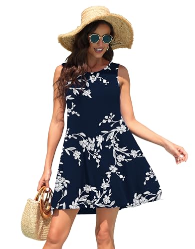 Image of WEACZZY Women Summer Casual Swing T Shirt Dresses Beach Cover up Loose Dress