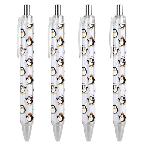 Stylo à bille rétractable pingouin de Noël idéal pour décorer votre agenda de décembre