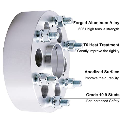Dcvamous 4Pc 6X4.5 To 6X5.5 Hubcentric Wheel Adapters 2 Inch With 12X1.25 Studs Compatible With Nissan 6 Lug 6X114.3 To 6X139.7 For 2005-2022 Frontier | 2005-2014 Pathfinder | 2005-2015 Xterra #TOP4