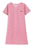 ABClothing 3-12 Ans Happy Girl Logo Chemise de Nuit Moelleuse et Confortable Chemises de Sommeil Roses 5-6 Ans
