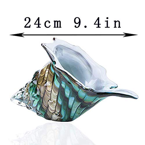 HDCRYSTALGIFTS Hand Blown Seashell Art Glass Figurine Home Table Decor - Image 6