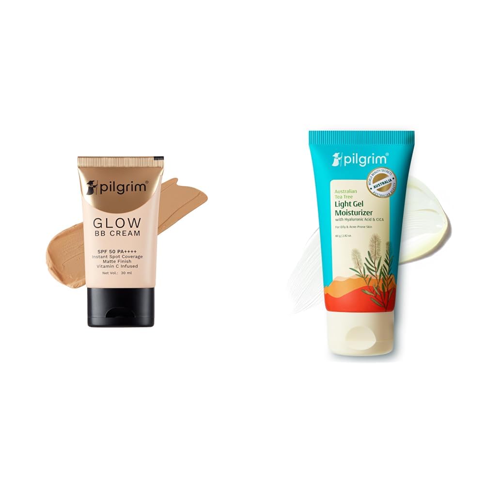 Pilgrim Honey Glow 3-In-1 Natural Bb Cream Medium Coverage For All Skin Types Spf 50 Pa++++ With Niacin & Australian Tea Tree Light Gel moisturizer for face for oily & acne prone skin with Hyaluronic-image-28