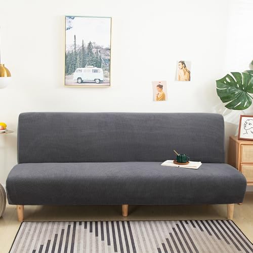 SUIOKPO Housse pour canapé-lit futon sans accoudoirs Pliant 2 à 3 Places - Housse de canape cLic clac Housse Banquette pour canapé-lit Pliable,...