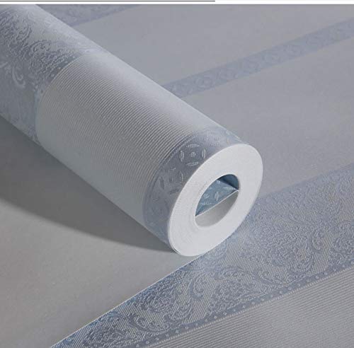 Papier peint intissé bleu à rayures verticales pour agrandir vos murs