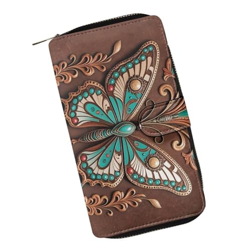 Image of COEQINE Ladies Wallets Pink Leopard Heart Black Printed Leather Phone Long Clutch Purses Check Coin Change Holder
