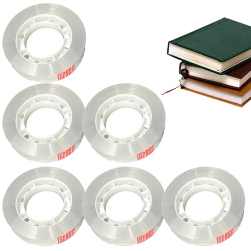 Ruban adhésif transparent brillant lot de 6 usage général papeterie fournitures