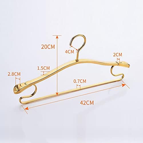 Hangers Drying Rack Anti-Slip Clothes Rack Adult Child Coat Wardrobe Space Saver Storage Hangers Clothes Hangers (Gold 5Pcs)