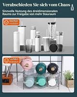 Flaschenhalter Kühlschrank Stapelbar 6 Flaschen - Effizienter Flaschen Organizer für Kühlschrank und Schrank, Praktisches Weinregal Stapelbar für Ordnung und Stabilität.(2 Schichten 6 Flaschen) – Ansicht 6