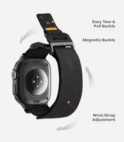 Image of Aulumu A11 Mag Buckle Slim Band Designed for Apple Watch Band | for Apple Watch Ultra2 /Apple Watch Ultra 49mm, Series 9 /8 /SE2 /7 /6 /SE /5 /4 /3 /2 /1 45mm /44mm /42mm | Stainless Steel Magnetic Clasp Band
