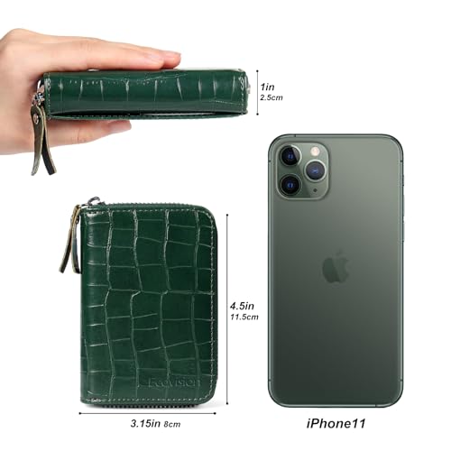 Image of Credit Card Wallet, RFID Card Case Wallet, Zipper Card Cases Holder for Men Women, RFID Blocking, KeyChain Wallet, Compact Size Card Organizer Case for Women