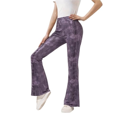 Pantalones de mujer con purpurina, pantalones de discoteca, pierna ancha, pantalones largos de los años 70, pantalones largos de pierna ancha, pantalones de cintura alta, pantalones de piel sintética