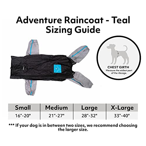Imperméable Adventure Teal ZippyPaws L pour grand chien