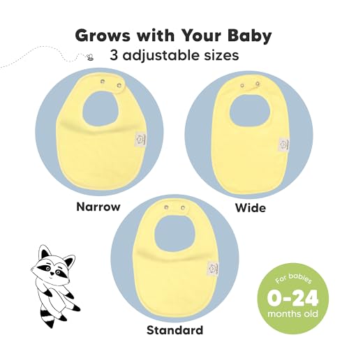 Image of 8-Pack Organic Baby Bibs for Boys, Girls - Soft Cotton Drooling and Teething Bibs for Baby Girl & Boy, Extra Absorbent, Easy to Clean & Put On for Toddler, Newborn, Infant 0-24 Months (Dawn)