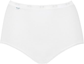 Sloggi Womens Zero Feel High Waisted Cotton Underwear or Panties Basic Maxi Briefs, 4 Pack White, 5XL / UK 24