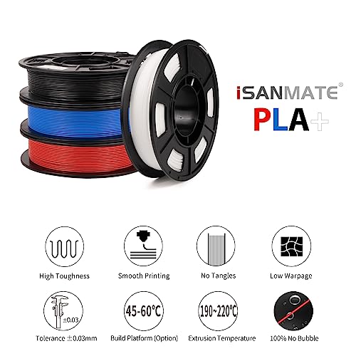 Image of iSANMATE PLA+ 3D Printer Filament, PLA Filament Multiple Colors