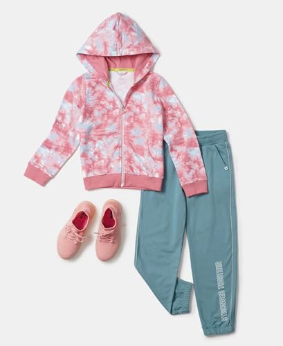 Image of Jockey AG68 Girls Super Combed Cotton French Terry Graphic Printed Relaxed Fit Joggers