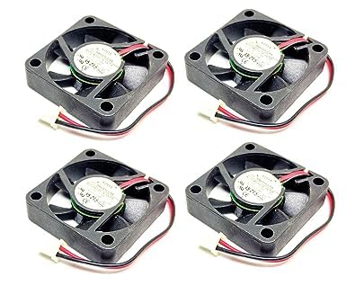 HRtronics® 4010 Cooling Fan 12V DC, 40x40x10mm Brushless Sleeve Bearing Fans, High Performance Mini Radiator CPU Cooling Fan for Robotics and Electronics (Pack of 4)