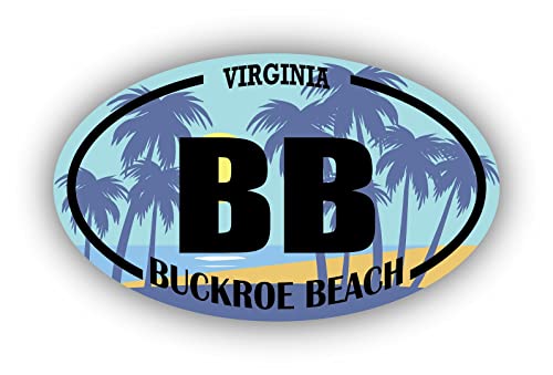 BB Buckroe Beach Virginia | Beach Landmark Stickers |