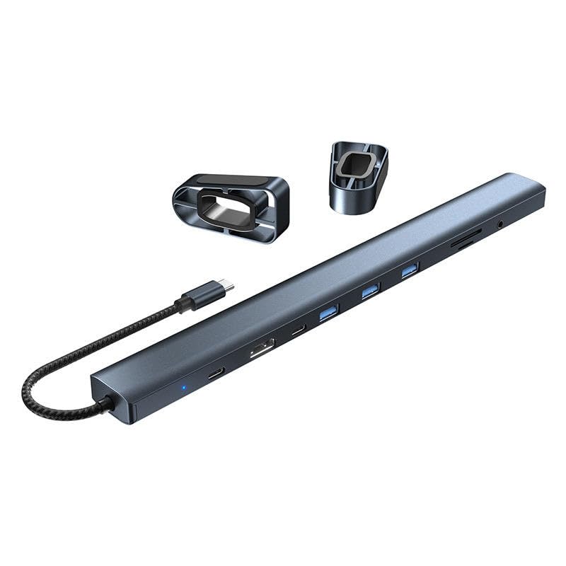 Image of WeFly 10-in-1 Docking Station with 4K HDMI, PD Charging, SD /TF, 3 USB 3.0, USB C, RJ45 Ethernet, Audio, USB C Hub Multiport Adapter, Laptop Docking Station for De /ll XPS /H /P /Len /OVO /Sur /face